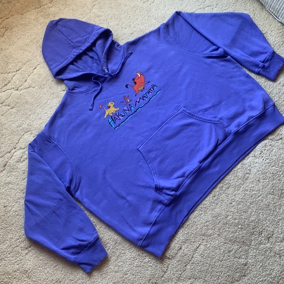 Disney Sweaters - Disney The Lion King Hakuna Matata Purple Hoodie, Size 2XL